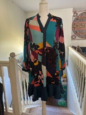 Anthropologie Maeve Gillian Abstract Shirtdress Size SP